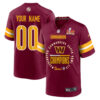 Washington Commanders Super Bowl LIX Champions Game Men Custom Jersey – Burgundy
