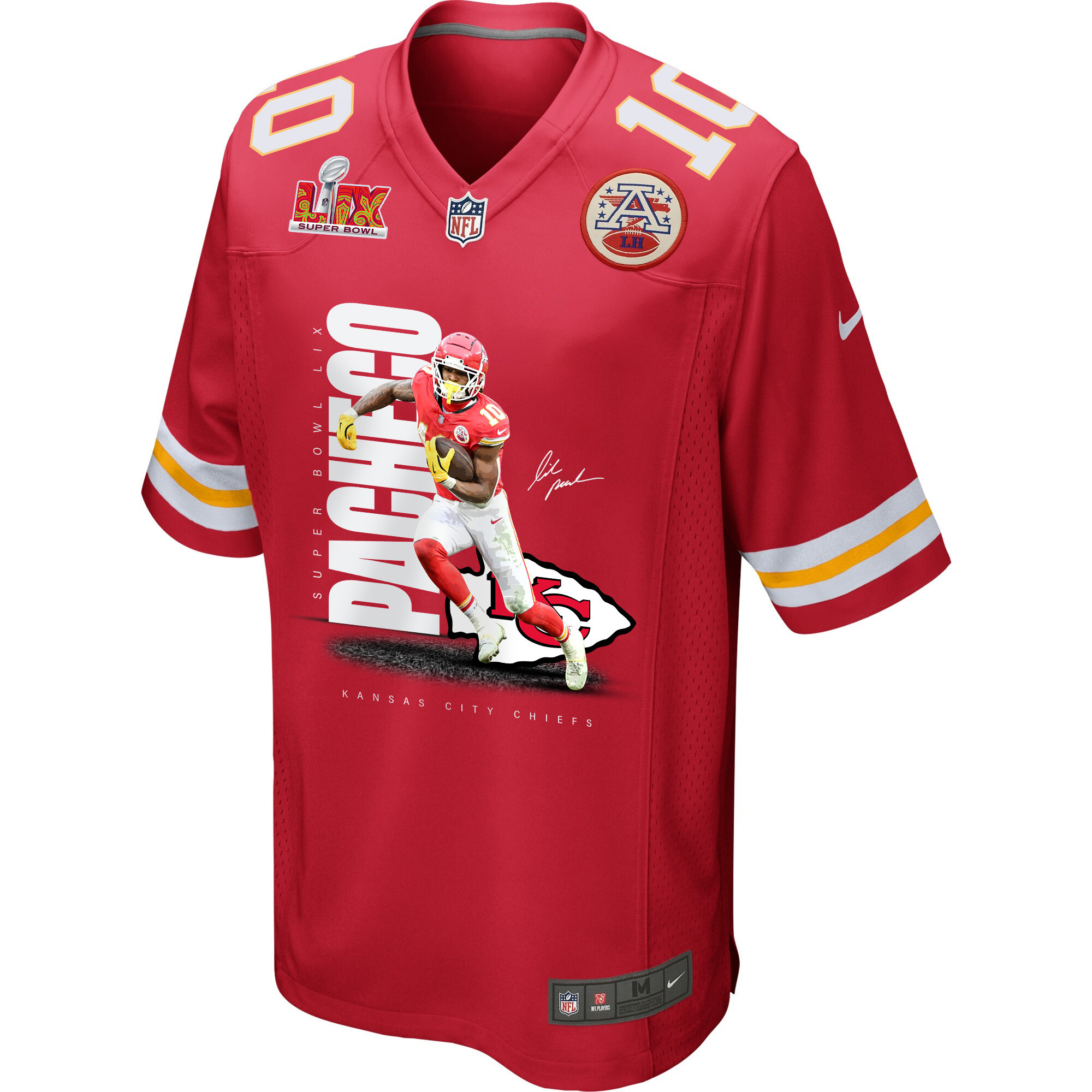 Isiah Pacheco 10 Kansas City Chiefs Pop Game Men Jersey – Red - Image 2