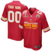 Kansas City Chiefs Super Bowl LIX Champions Ball Game Men Custom Jersey – Red