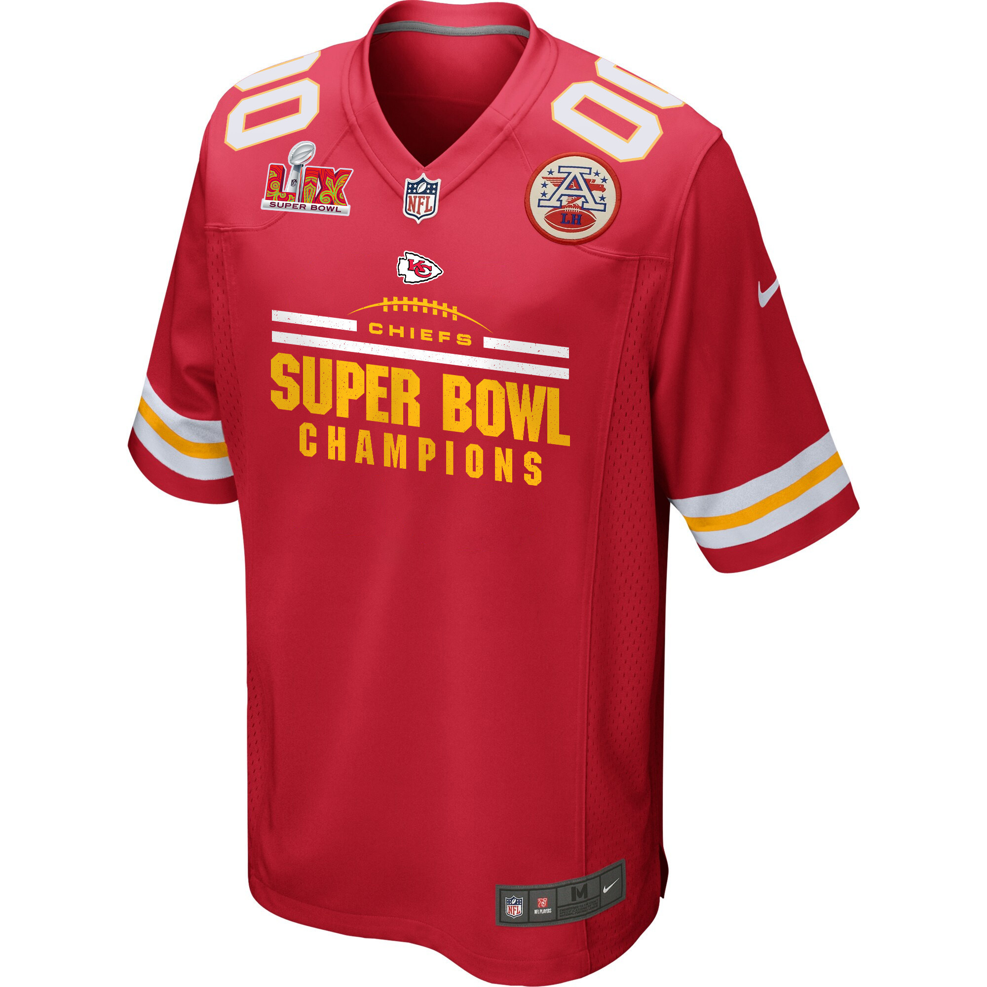 Kansas City Chiefs Super Bowl LIX Champions Ball Game Men Custom Jersey – Red - Image 2