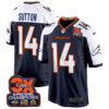 Denver Broncos 3-Time Champions Patch Game Jersey – Al Stitched – Navy Alternate – Courtland Sutton Jersey