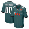 Philadelphia Eagles Super Bowl LIX Champions Simple Style Game Men Custom Jersey – Midnight Green