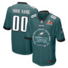 Philadelphia Eagles Super Bowl LIX Champions Game Men Custom Jersey – Midnight Green
