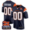 Denver Broncos 3-Time Champions Patch Game Custom Jersey – Al Stitched – Navy Jersey