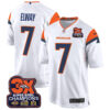 Denver Broncos 3-Time Champions Patch Game Jersey – Al Stitched – White – John Elway Jersey