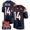 Denver Broncos 3-Time Champions Patch Game Jersey – Al Stitched – Navy – Courtland Sutton Jersey