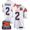 Denver Broncos 3-Time Champions Patch Game Jersey – Al Stitched – White – Patrick Surtain II Jersey