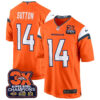 Denver Broncos 3-Time Champions Patch Game Jersey – Al Stitched – Orange – Courtland Sutton Jersey