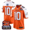 Denver Broncos 3-Time Champions Patch Game Jersey – Al Stitched – Orange Alternate – Bo Nix Jersey