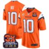 Denver Broncos 3-Time Champions Patch Game Jersey – Al Stitched – Orange – Bo Nix Jersey