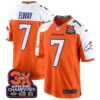 Denver Broncos 3-Time Champions Patch Game Jersey – Al Stitched – Orange Alternate – John Elway Jersey