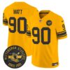 Pittsburgh Steelers Throwback 1962 Vapor Limited Jersey – Est. 1933 Patch – All Stitched – Gold – T. J. Watt Jersey