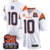 Denver Broncos 3-Time Champions Patch Game Jersey – Al Stitched – White – Bo Nix Jersey