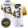 Pittsburgh Steelers Throwback 1962 Vapor Limited Jersey – Est. 1933 Patch – All Stitched – White – Troy Polamalu Jersey
