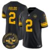 Pittsburgh Steelers Throwback 1962 Vapor Limited Jersey – Est. 1933 Patch – All Stitched – Black – Justin Fields Jersey