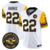 Pittsburgh Steelers Throwback 1962 Vapor Limited Jersey – Est. 1933 Patch – All Stitched – White – Najee Harris Jersey