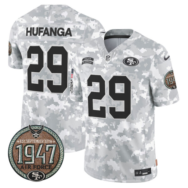 49ers 2024 Salute to Service Establishment Year Patch Vapor Limited Jersey – All Stitched – Air Force – Talanoa Hufanga Jersey