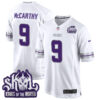 Minnesota Vikings 2024 Winter Warrior Skol Patch Game Jersey – All Stitched – White – J.J. McCarthy Jersey
