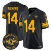 Pittsburgh Steelers Throwback 1962 Vapor Limited Jersey – Est. 1933 Patch – All Stitched – Black – George Pickens Jersey