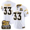 Denver Broncos 3-Time Champions Patch Gold Vapor Limited Jersey – All Stitched – White Gold – Javonte Williams Jersey