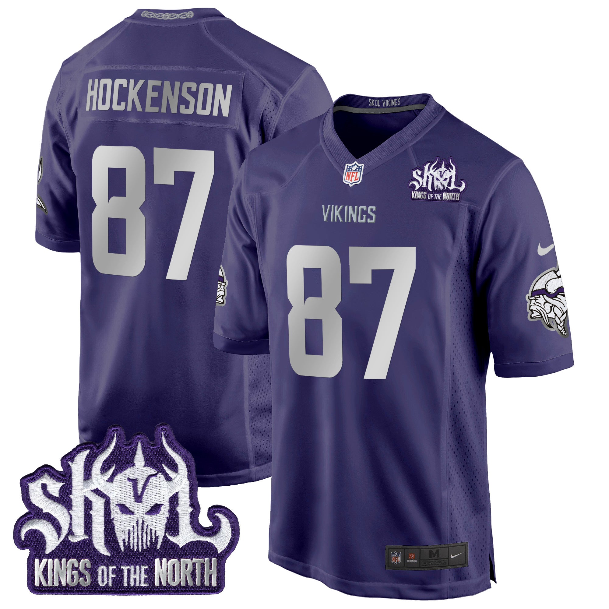 Minnesota Vikings 2024 Winter Warrior Skol Patch Game Jersey – All Stitched – Purple – T.J. Hockenson Jersey