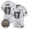 Eagles 2024 Salute to Service Establishment Year Patch Vapor Limited Jersey – All Stitched – Marines – Donald Trump Jersey