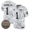 49ers 2024 Salute to Service Establishment Year Patch Vapor Limited Jersey – All Stitched – Air Force – Deebo Samuel Jersey