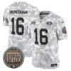 49ers 2024 Salute to Service Establishment Year Patch Vapor Limited Jersey – All Stitched – Air Force – Joe Montana Jersey