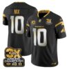 Denver Broncos 3-Time Champions Patch Gold Vapor Limited Jersey – All Stitched – Black Limited – Bo Nix Jersey