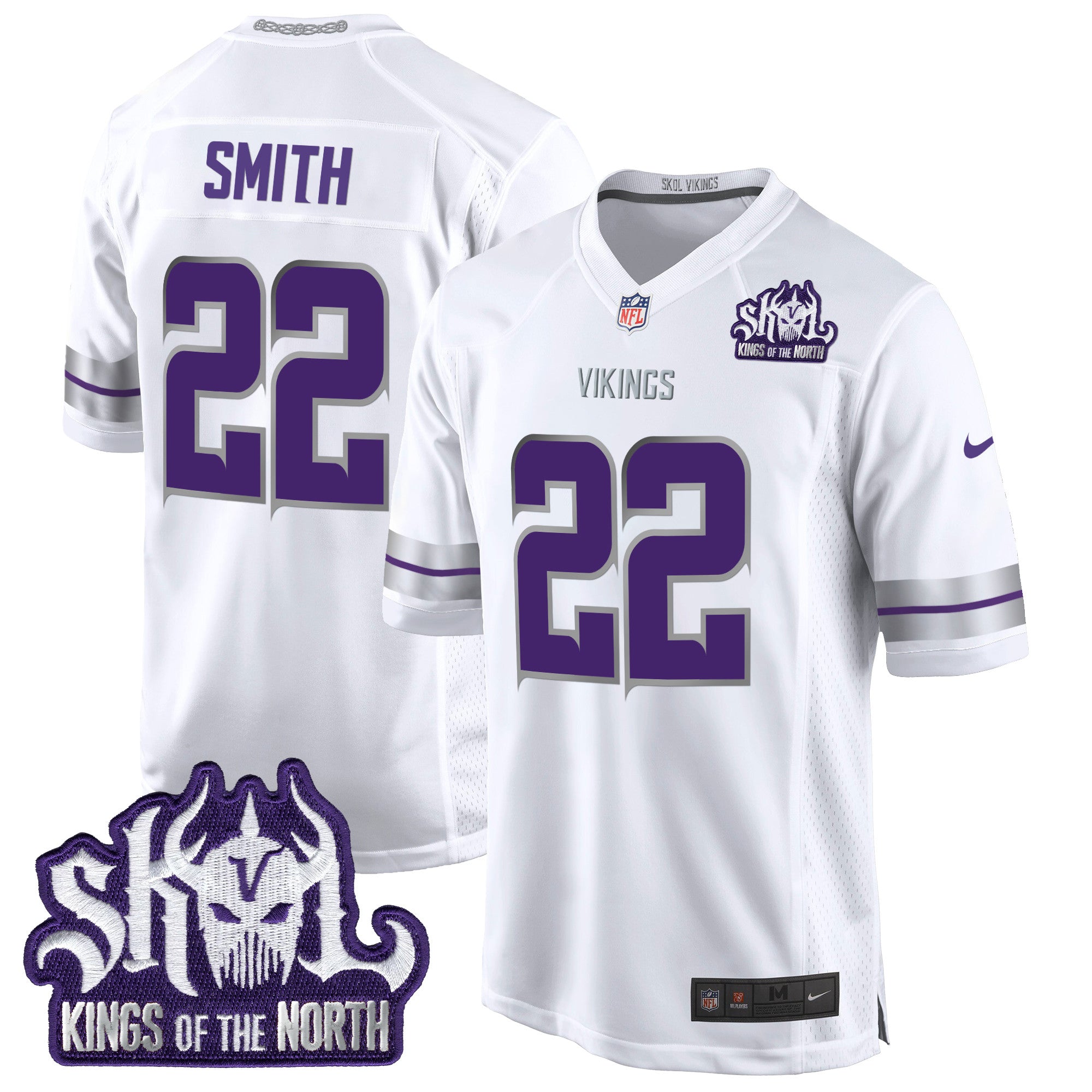 Minnesota Vikings 2024 Winter Warrior Skol Patch Game Jersey – All Stitched – White – Harrison Smith Jersey