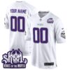 Minnesota Vikings 2024 Winter Warrior Skol Patch Game Custom Jersey – All Stitched – White Limited Jersey