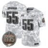 Eagles 2024 Salute to Service Establishment Year Patch Vapor Limited Jersey – All Stitched – Marines – Brandon Graham Jersey