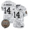 Detroit Lions 2024 Salute to Service Establishment Year Patch Vapor Limited Jersey – All Stitched – Navy – St. Brown Jersey