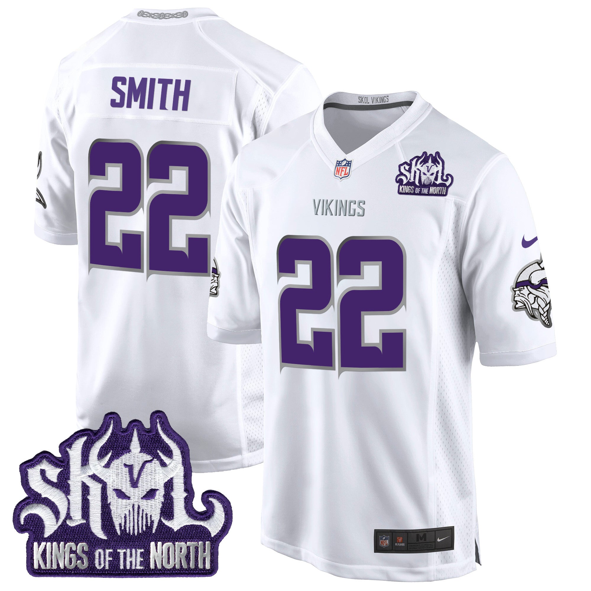 Minnesota Vikings 2024 Winter Warrior Skol Patch Game Jersey – All Stitched – White Limited – Harrison Smith Jersey