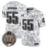 Eagles 2024 Salute to Service Establishment Year Patch Vapor Limited Jersey – All Stitched – Army – Brandon Graham Jersey