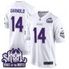 Minnesota Vikings 2024 Winter Warrior Skol Patch Game Jersey – All Stitched – White Limited – Sam Darnold Jersey