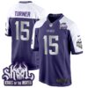 Minnesota Vikings 2024 Winter Warrior Skol Patch Game Jersey – All Stitched – Purple Alternate – Dallas Turner Jersey