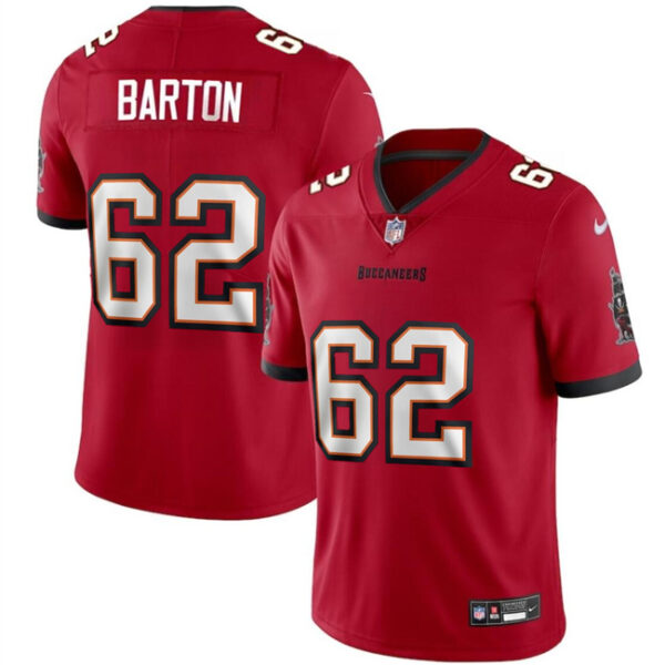 Men’s Tampa Bay Buccaneers #62 Graham Barton Red 2024 Draft Vapor Limited Football Stitched Jersey