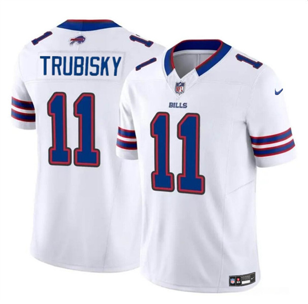 Men’s Buffalo Bills #11 Mitch Trubisky White 2023 F.U.S.E. Vapor Untouchable Limited Football Stitched Jersey