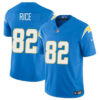 Men’s Los Angeles Chargers #82 Brenden Rice Light Blue 2024 Draft F.U.S.E. Vapor Limited Football Stitched Jersey