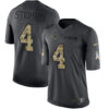 Nike Patriots #4 Jarrett Stidham Black Men’s Stitched NFL Limited 2016 Salute To Service Jersey