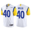 Men’s Los Angeles Rams #40 Von Miller 2021 Vapor Limited White Jersey