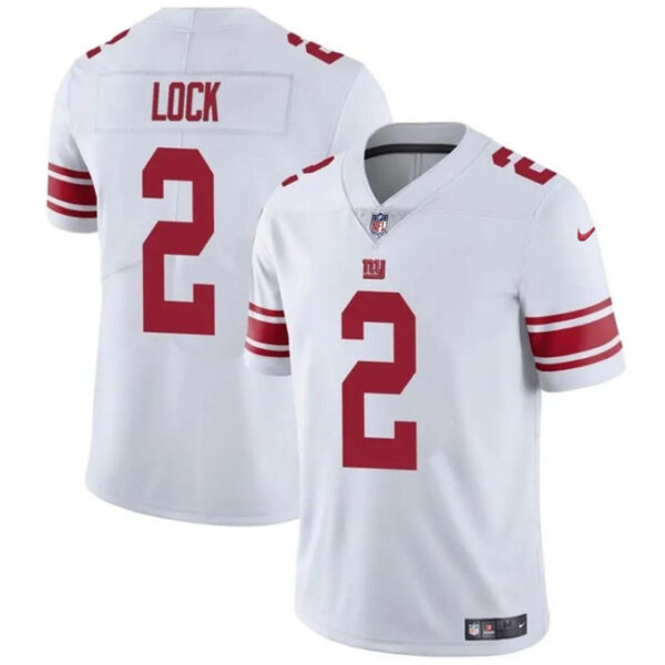 Men’s New York Giants #2 Drew Lock White Vapor Untouchable Limited Football Stitched Jersey
