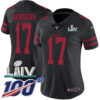 Nike 49ers #17 Emmanuel Sanders Black Super Bowl LIV 2020 Alternate Women’s Stitched NFL 100th Season Vapor Limited Jersey