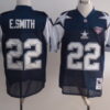 Size 8XL Dallas Cowboys #22 Emmitt Smith Blue Thanksgiving 75TH Throwback Jersey