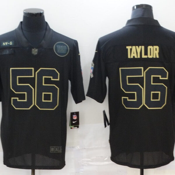 Men’s New York Giants #56 Lawrence Taylor Black 2020 Salute To Service Stitched NFL Nike Limited Jersey