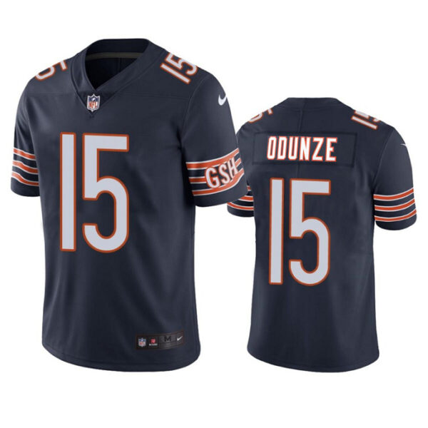 Men’s Chicago Bears #15 Rome Odunze Navy 2024 Draft Vapor Football Stitched Jersey