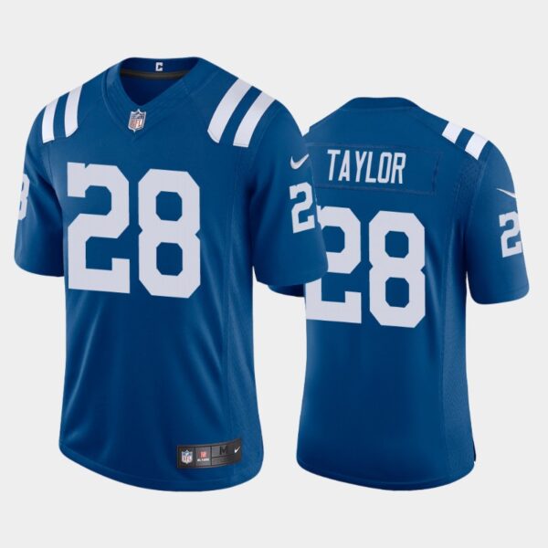 Men’s Indianapolis Colts #28 Jonathan Taylor 2020 NFL Draft Vapor Limited Royal Nike Jersey