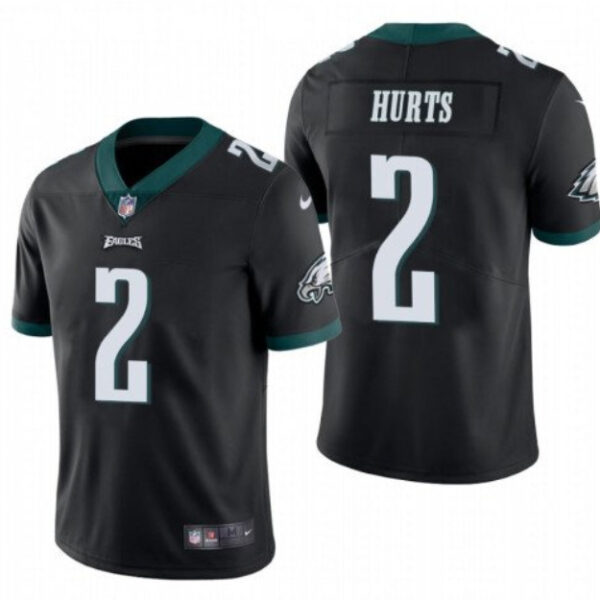 Nike Eagles #2 Jalen Hurts Black 2020 NFL Draft First Round Pick Vapor Untouchable Limited Jersey