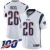 Nike Patriots #26 Sony Michel White Men’s Stitched NFL 100th Season Vapor Limited Jersey